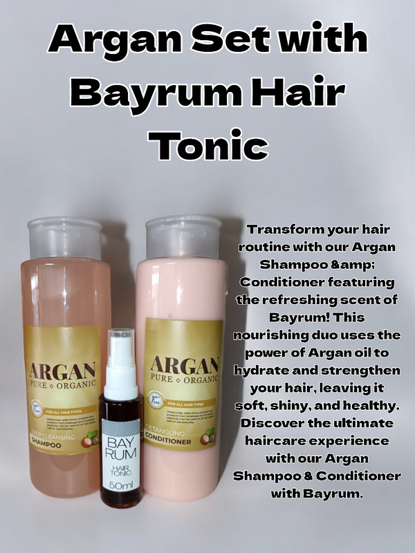 Argan Shampoo & Conditioner with Bayrum